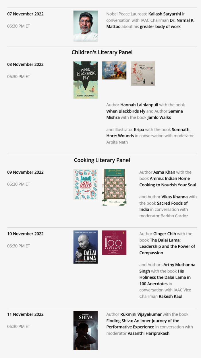 Indo-American Arts Council - LITERARY FESTIVAL 2022