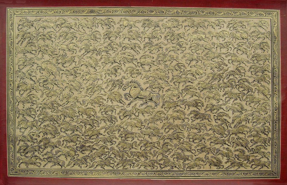 Tussar painting by Laxmi Meher